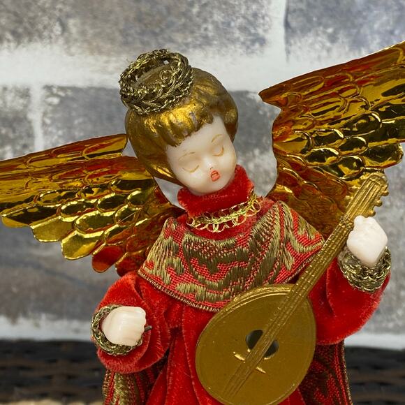 Vintage 1950s - 60s Koestel Wax Angel Christmas Tree Topper Handmade W Germany - Picture 2 of 16